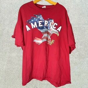American Eagle Patriot T-shirt Men's 3 Xl red